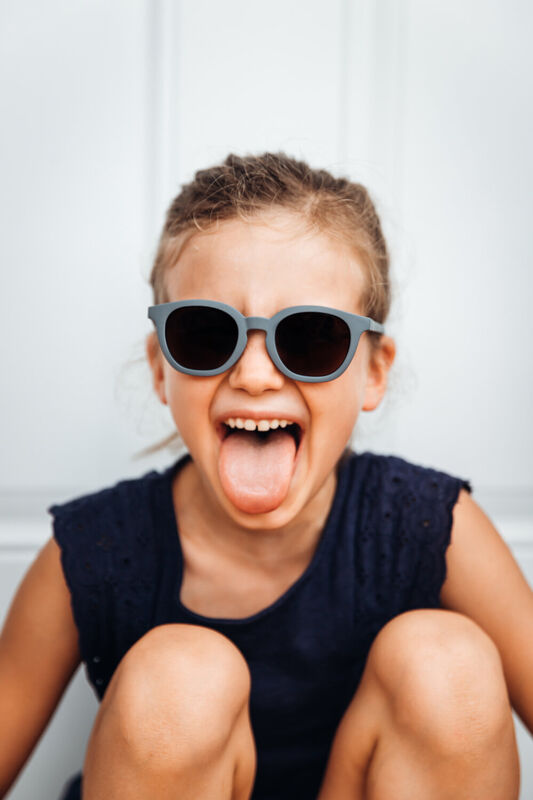 Lunettes 4-6 ans Square Sunny Gris min&eacute;ral