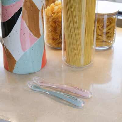 Cuill&egrave;re 1er &acirc;ge silicone Bleu