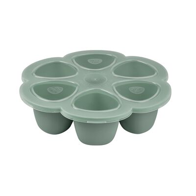 Multiportions Silicone Babyfood Freezer Tray, baby freezer portions 6 X 90ml - Sage Green