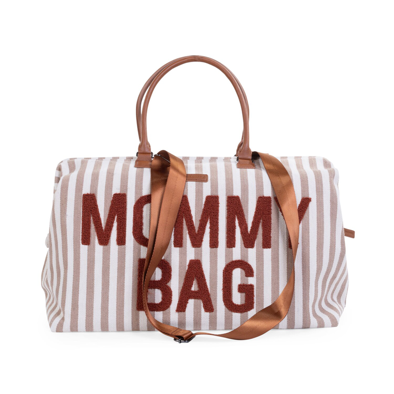 Mommy Bag ® Sac à Langer - Rayures - Nude/Terracotta (Childhome) - Image 5