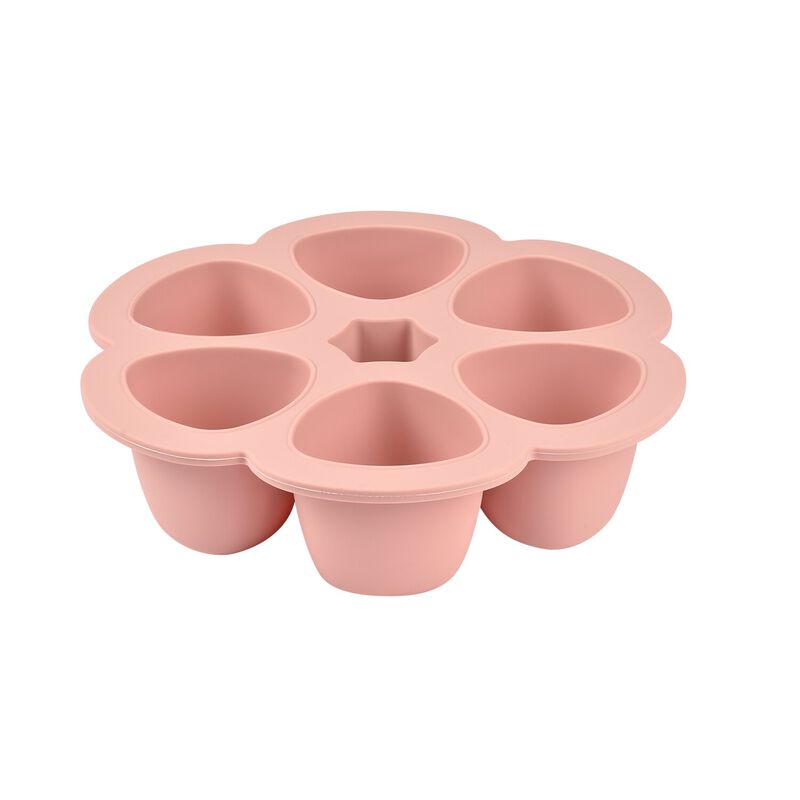 Multiportions Silicone Babyfood Freezer Tray, baby freezer portions 6 X 90ml - Vintage Pink