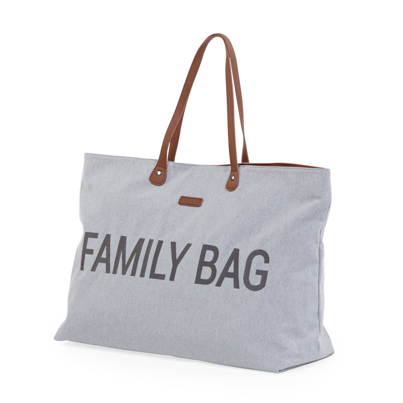 Family Bag - Righe Cotone Grigio