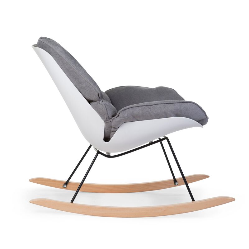 Rocking lounge chair white