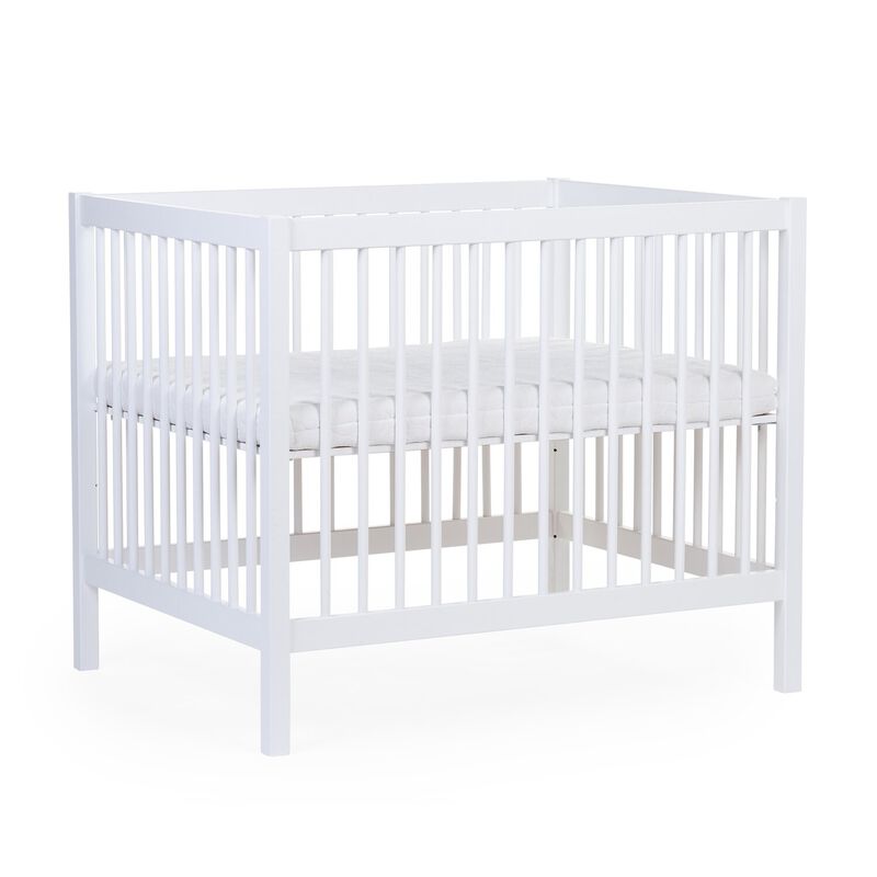 Lettino con ruote 95x75 legno bianco 