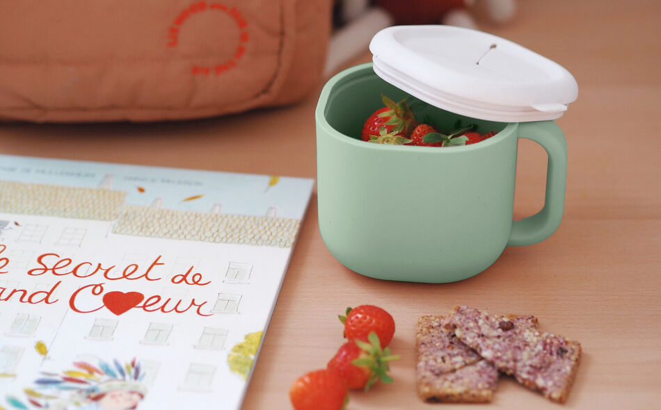 Snack box silicone sage green