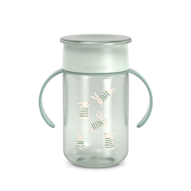 360&deg; +12m cup 340ml Wonderland - Bunny Green