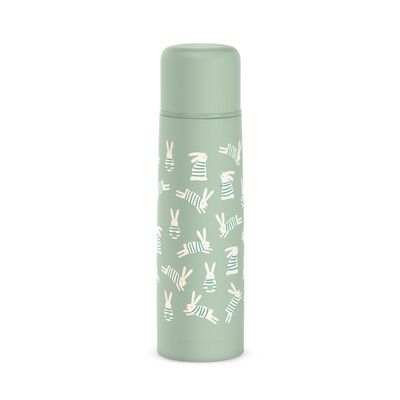 Wonderland 500ml insulated bottle - Bunny Green