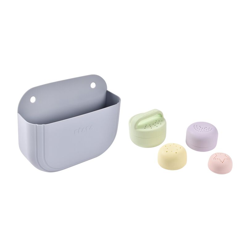 Coffret de bain avec panier et jouets de bain silicone (Béaba) - Image 2