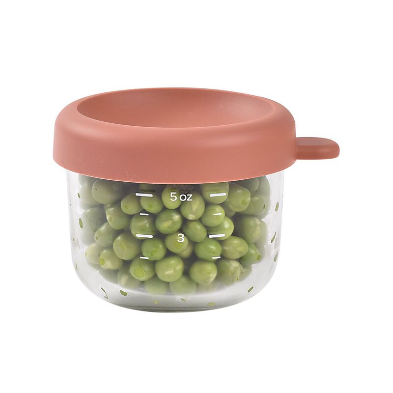 Glass Jar portion container with lid 150ml Terracotta