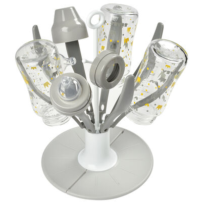 Egoutte-biberons pliable Flower Gris