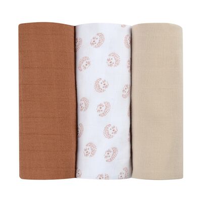 Set di 3 pannolini in cotone 