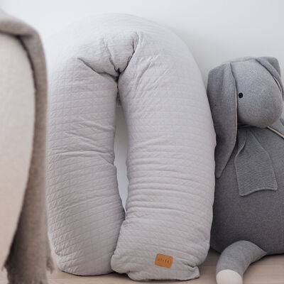 Big Flopsy Pregnancy & Nursing Pillow – Heather Grey