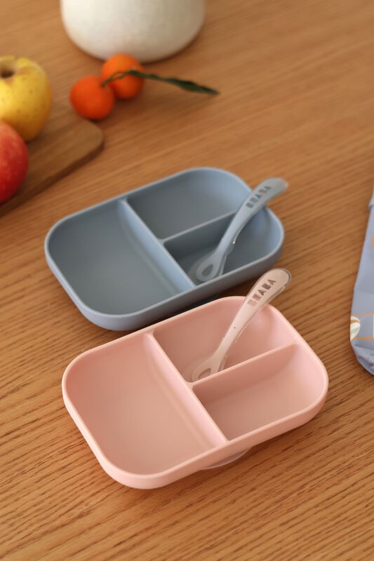 Silikon-Mahlzeitset mit Saugnapf Cotton Candy