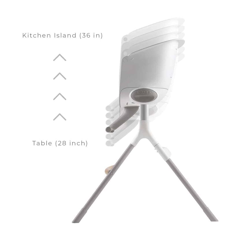 Up&Down High Chair - White/Grey