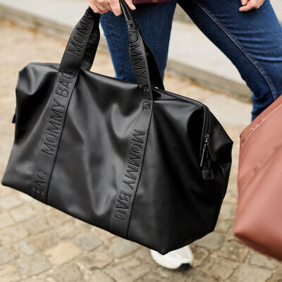 Nursery Bag Mommy Bag &reg; - Signature - Vegan Leather - Black