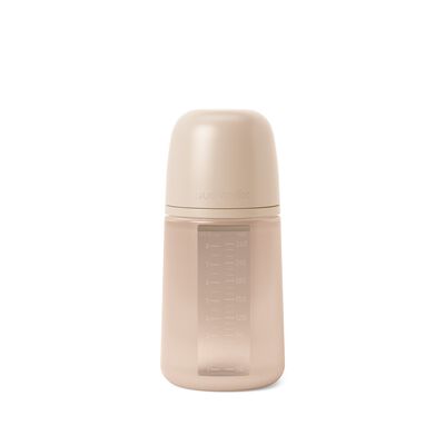 Biberon en silicone avec t&eacute;tine SX Pro 240 ml d&eacute;bit M Colour Essence Pink