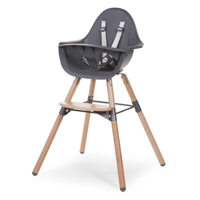 High chair Evolu naturel anthracite