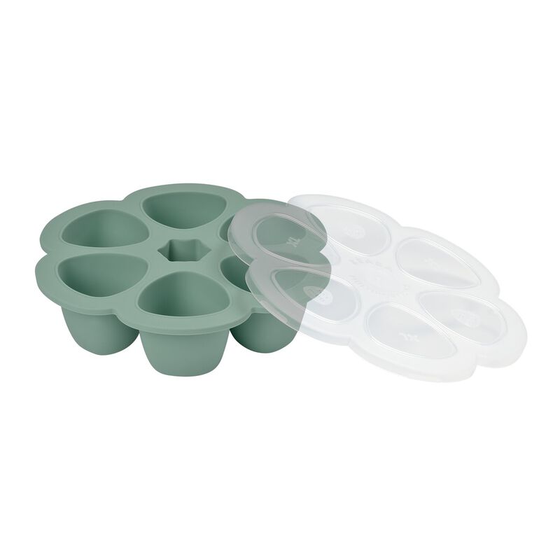 Multiportions Silicone Babyfood Freezer Tray, baby freezer portions 6 X 150ml - Sage Green