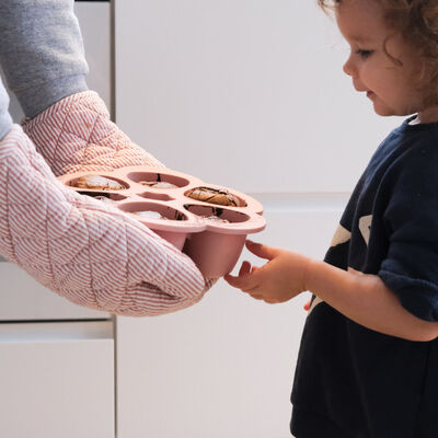 Moule multiportions silicone 6X90ml Vieux Rose