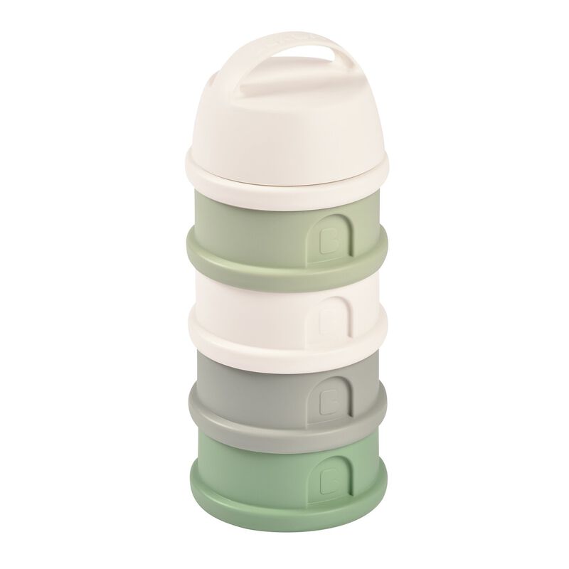 Bo&icirc;te doseuse de lait 4 compartiments empilables Vert sauge
