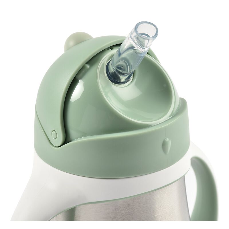 Tasse paille inox 250ml Vert sauge