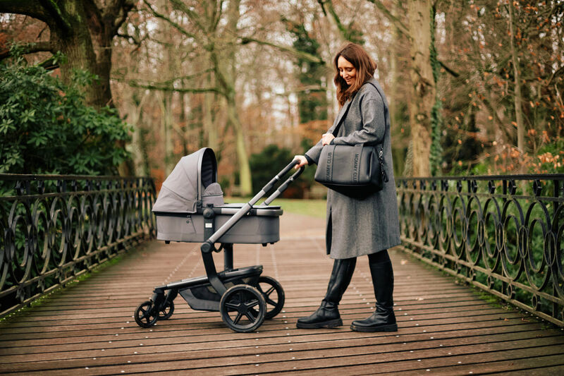 Nursery bag Mommy Club - Signature -  Vegan leather - Black