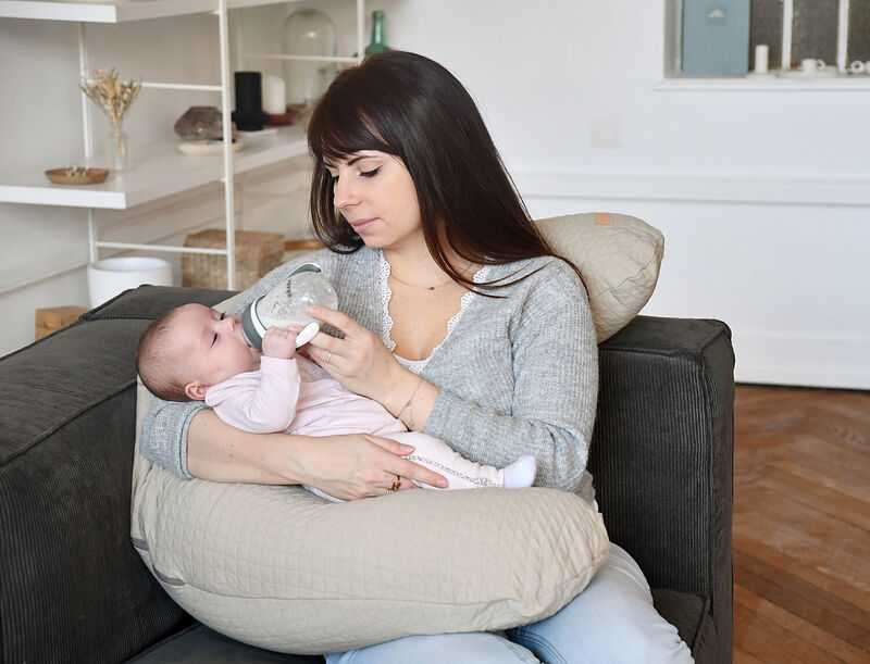 Big Flopsy&trade; Pregnancy & Nursing Pillow - Fleur de coton&reg; LINEN OEKOTEX CLASS 1 CERTIFIED TEXTILES