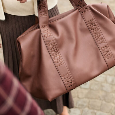 Mommy Bag &reg; Verzorgingstas - Signature - Vegan leer - Donker Bruin