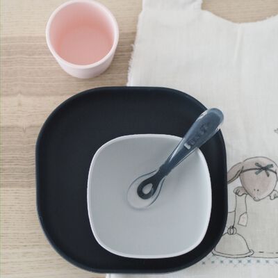 Coffret repas silicone Night Blue/Rose