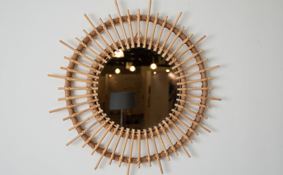 Rattan Mirror - Fondi - 60 Cm