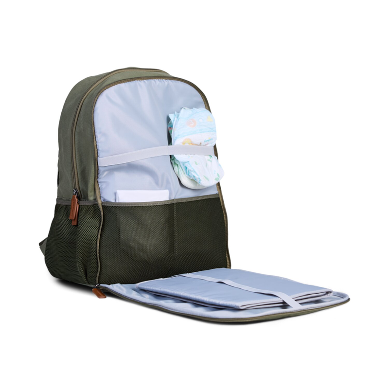 Daddy Bag Sac A Dos À Langer - Toile - Kaki (Childhome) - Image 6