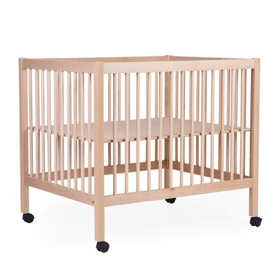 Parc 97 + Roues - 95x75 Cm - Bois - Naturel