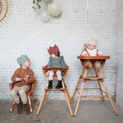 Evolu Chaise Haute - R&eacute;glable En Hauteur (50-75 Cm/*90 Cm) - Rouille