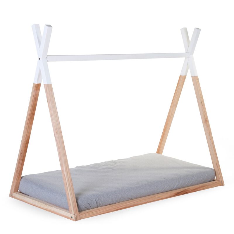 Tipibett - 70x140 Cm - Holz - Naturell Weiß
