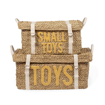 Toybox Rattan Yellow 2pcs