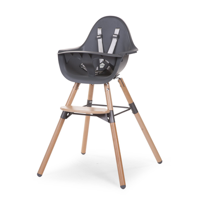 Evolu Kinderstoel - Verstelbaar In Hoogte (50-75 Cm/*90 Cm) - Naturel Anthraciet
