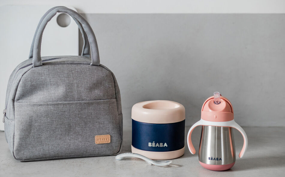 On-the-go mealtime old pink