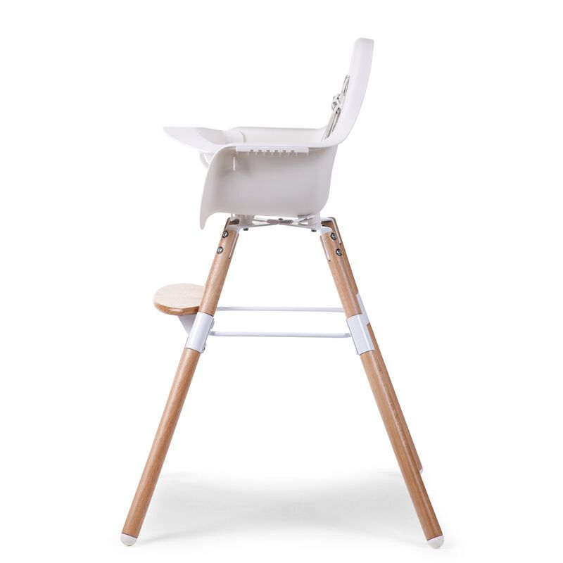 Evolu Hochstuhl - Höhenverstellbar (50-75 Cm/*90 Cm) - Natur Weiss