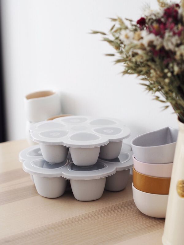 Multiportions Silicone Babyfood Freezer Tray, baby freezer portions 6 X 90ml - Light Mist