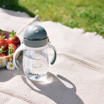 Tasse paille 300ml Gris min&eacute;ral