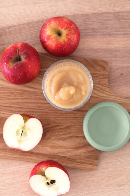 Glass Baby Food Jar 250ML - Sage Green 