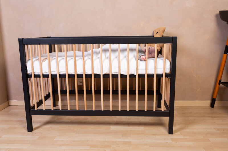 COT 97 - Babybett - 120x60Cm - Schwarz Natur