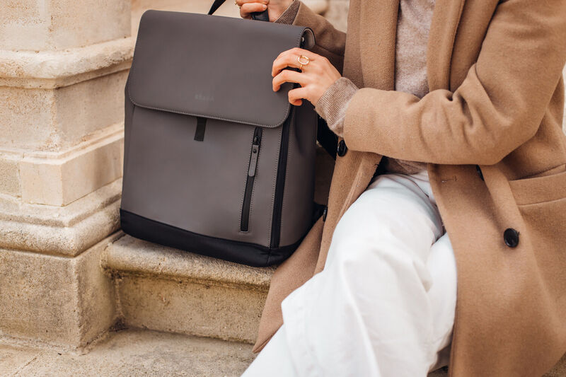 OSLO Changing bag Travel bag, Tote bag, Mommy bag, Nursery bag with changing mat - Mineral Grey