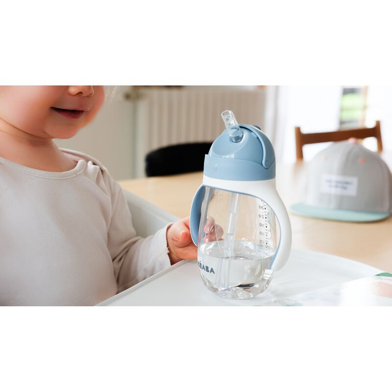 Tasse paille 300ml Bleu
