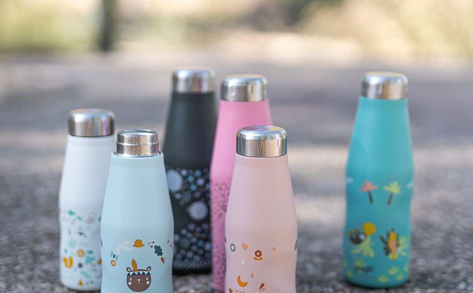 Into The Forest 350 ml stainless steel bottle Pink