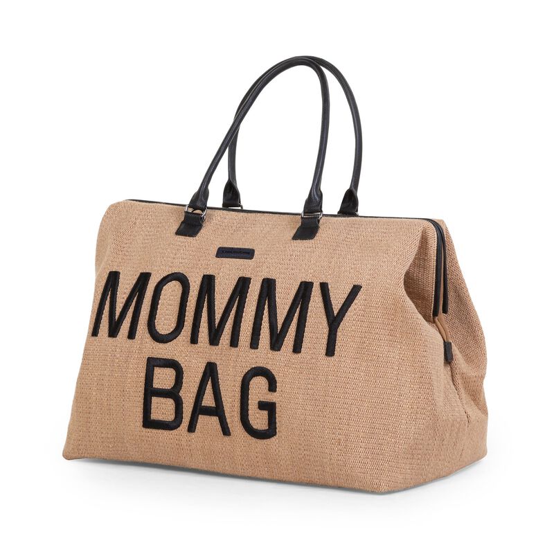 Mommy Bag, Diaper bag, Delivery bag, Hospital bag, Nursery bag with changing mat - Raffia