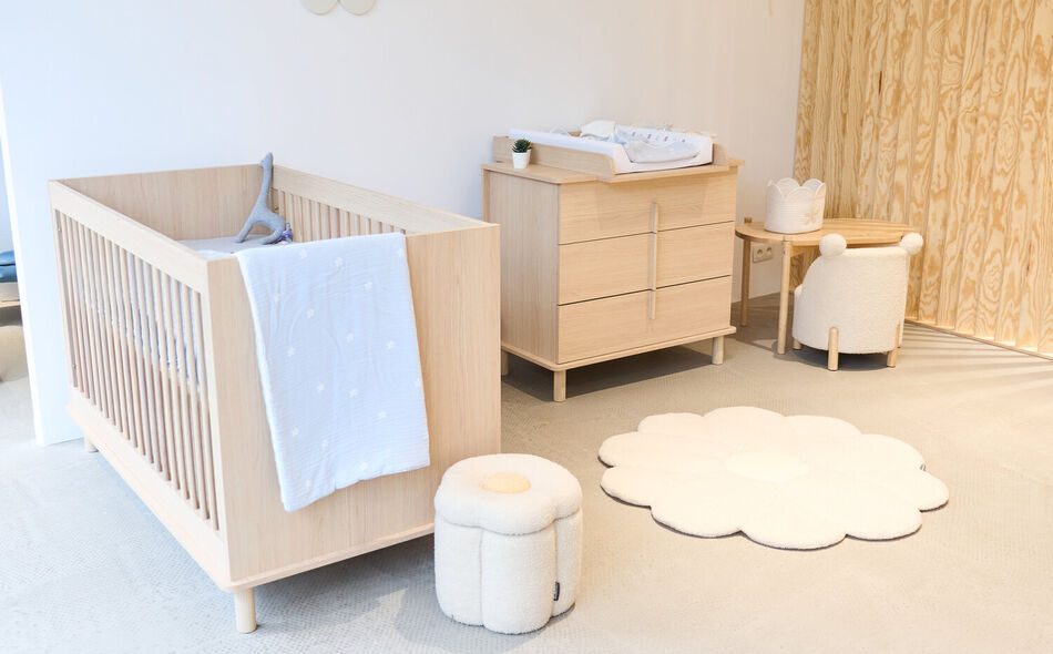 Pouf + Toybox Flower offwhite