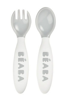 2-Piece 2nd Stage Easy-Grip Cutlery grey