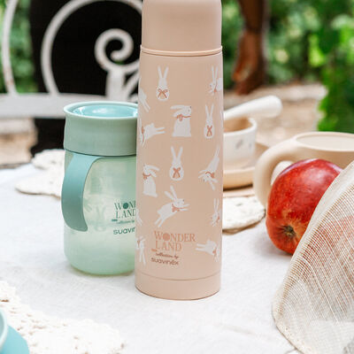 Bouteille isotherme 500ml Wonderland - Lapin Rose