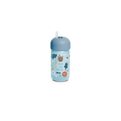 Lernbecher mit Strohhalm +18m  Blue